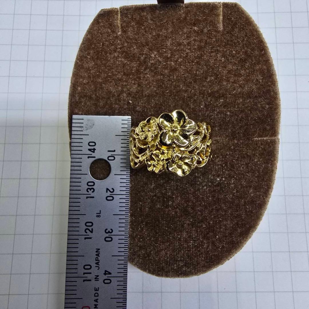 18金お花デザインリング6.42グラム16.5号
