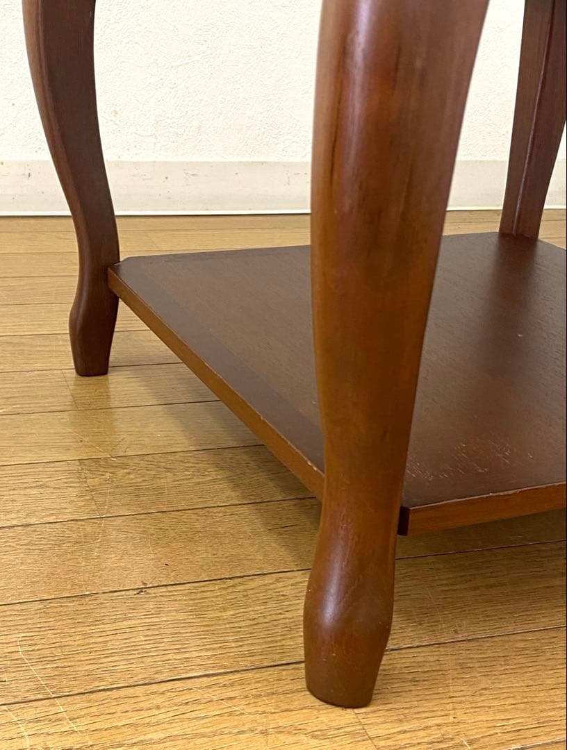 美品 アンティーク調 彫刻 ベッド サイドテーブル チェスト コンソール 引出し