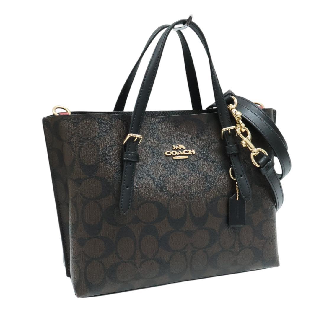 美品 COACH コーチ モリー トート25 2way シグネチャー C4250