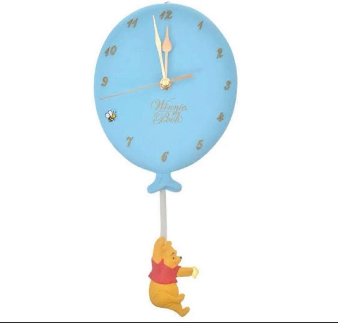 ディズニーストア　くまのプーさん　掛け時計　風船　時計　バルーン