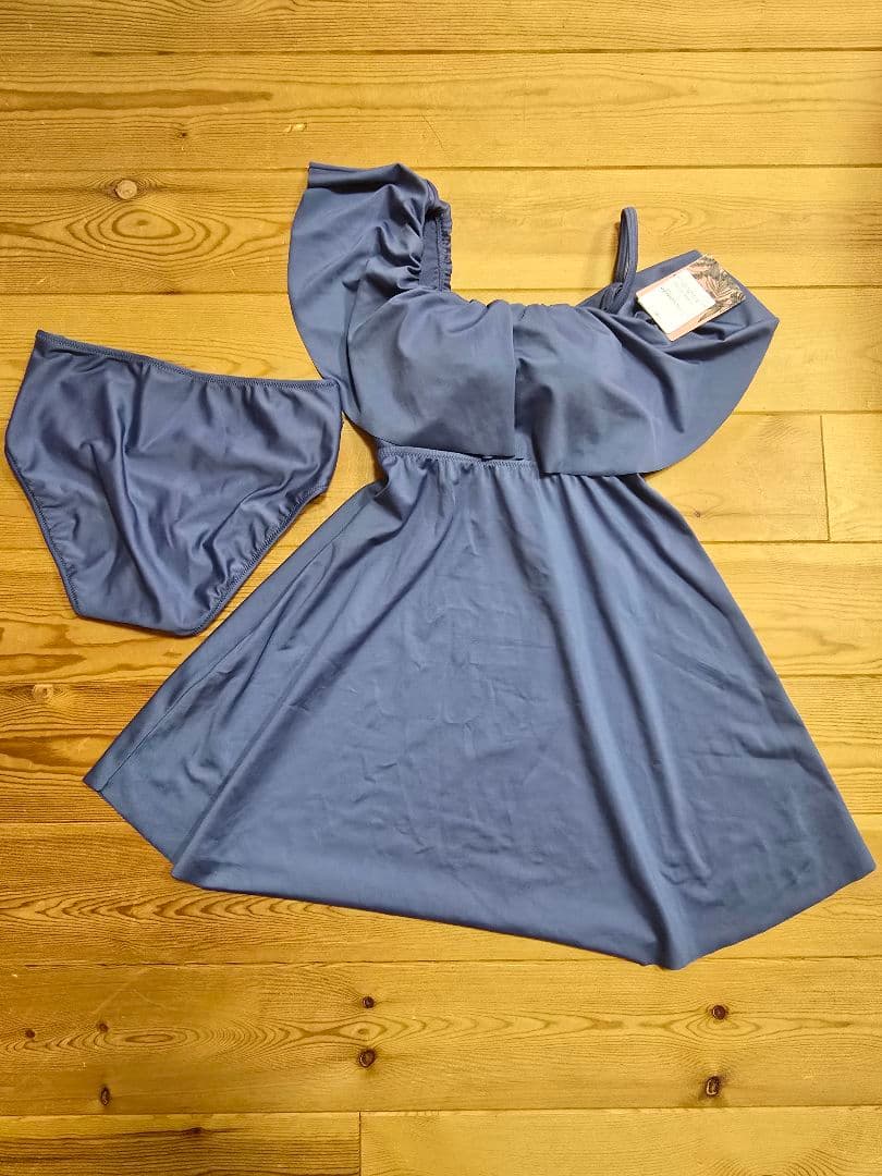 グラマラスフィットワイヤーAライン水着 9D-M　ブルー