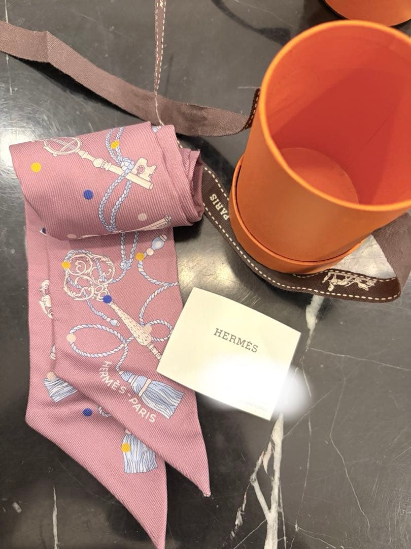 HERMES ツイリー　鍵ツイリー　レクレアポア