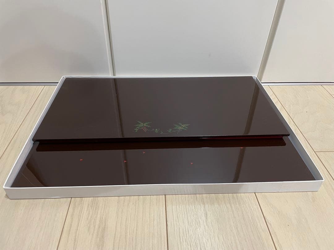 ひととえ　平台飾り２段　溜色