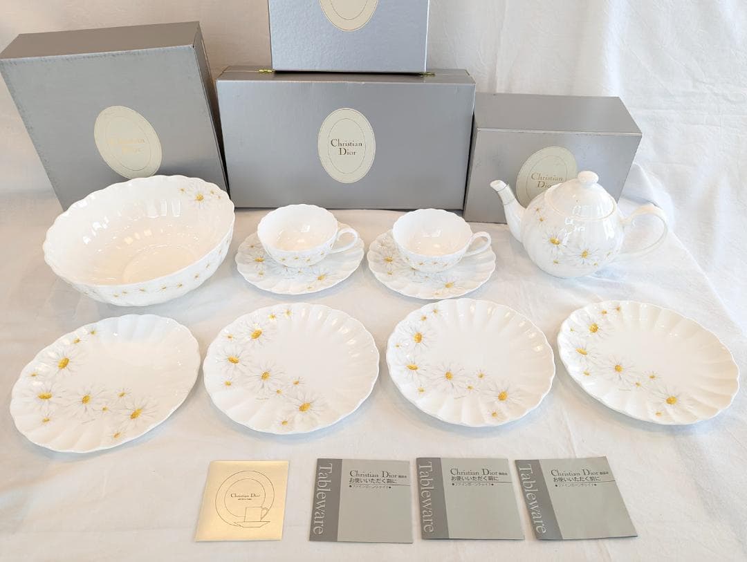 Dior クリスチャンディオール マーガレット ティーセット オーバル プレート