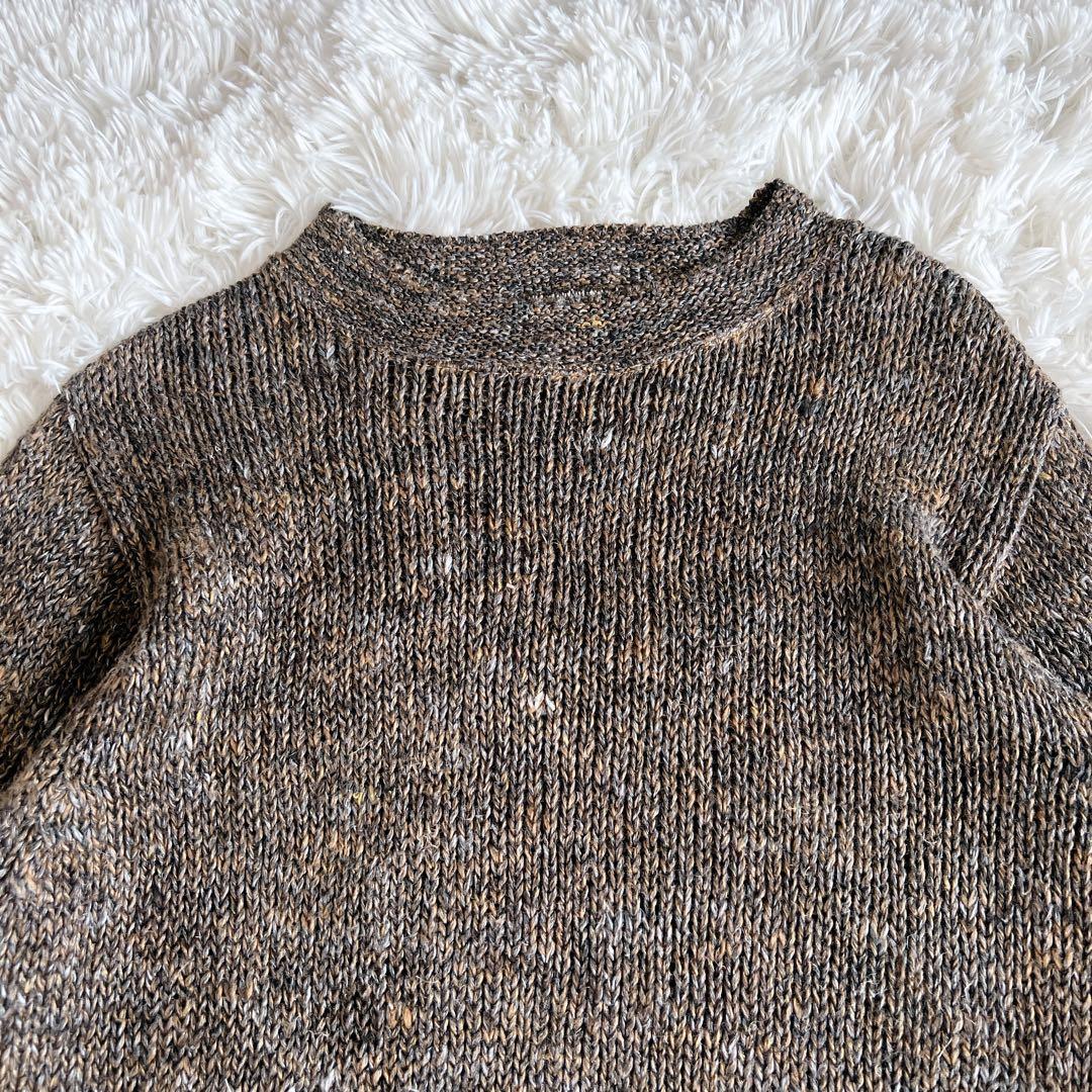 【美品】45R 3つ杢リネン908ニットソースウェット　ミックス糸　日本製