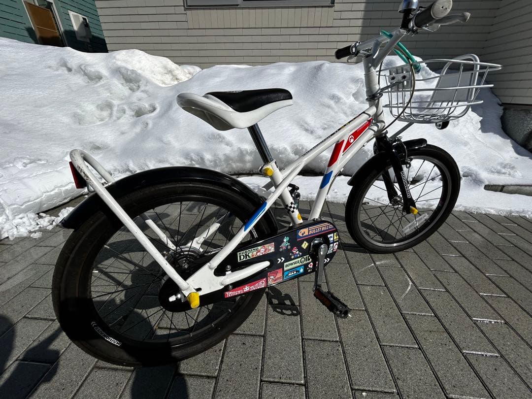 お値下げ更新！　子供用自転車　マリオカート　白　アサヒ自転車