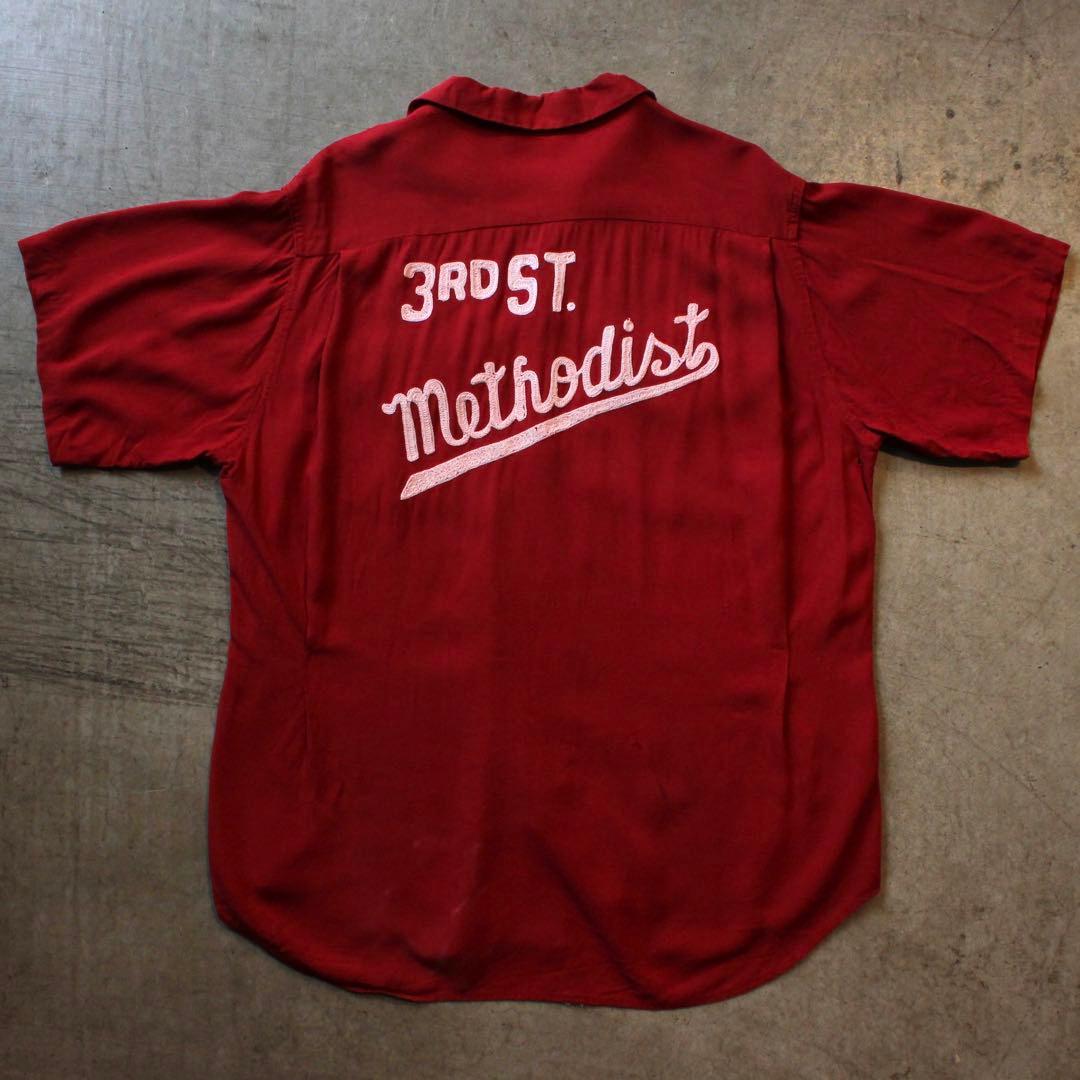 トップス 40~50s Natnast rayon bowling shirt