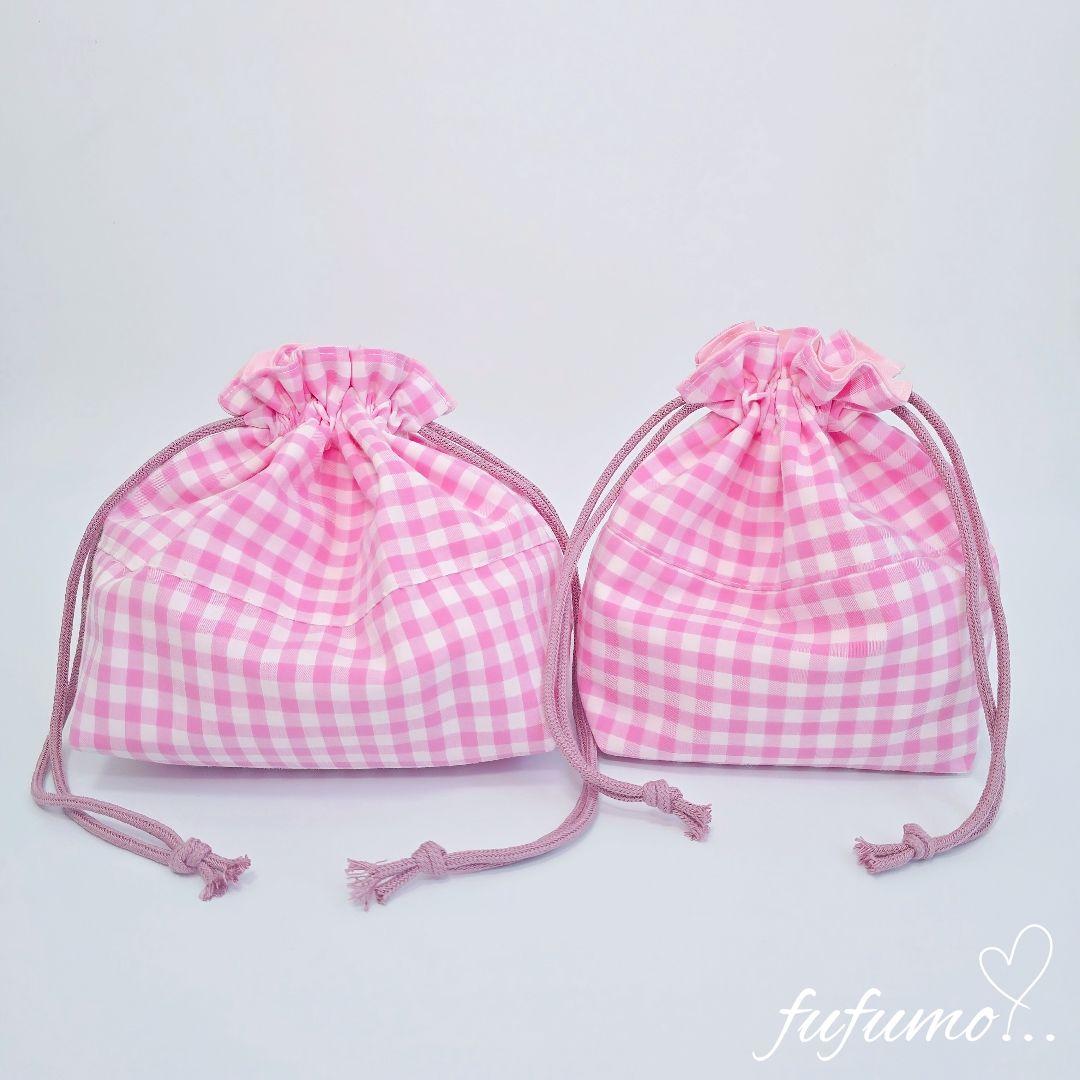 入園入学準備品5点セット＊ピンクギンガム