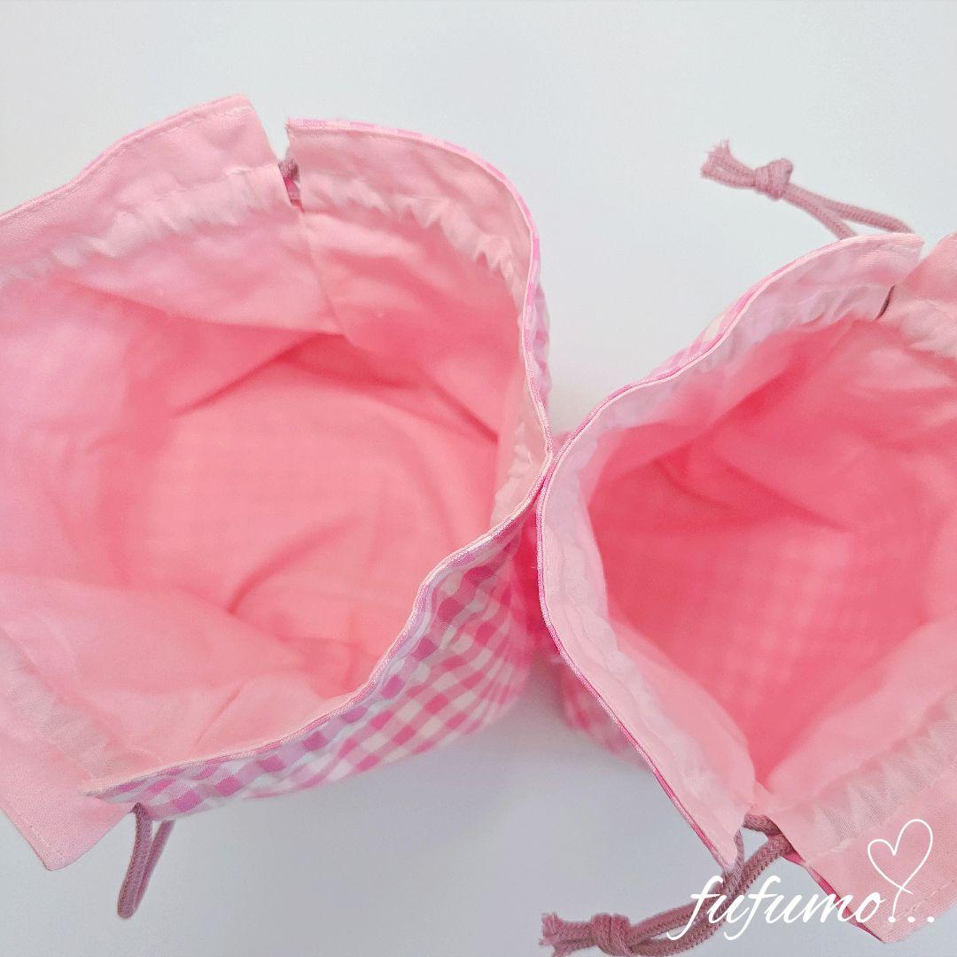 入園入学準備品5点セット＊ピンクギンガム