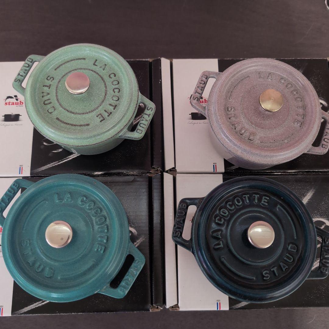 STAUB ストウブ ココット ラウンド 10cm 4点セット