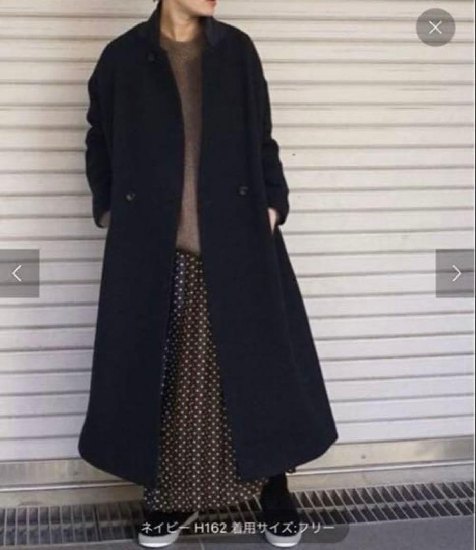 ジャーナルスタンダードラックス　チェスターコート ロングコート　紺色　ネイビー