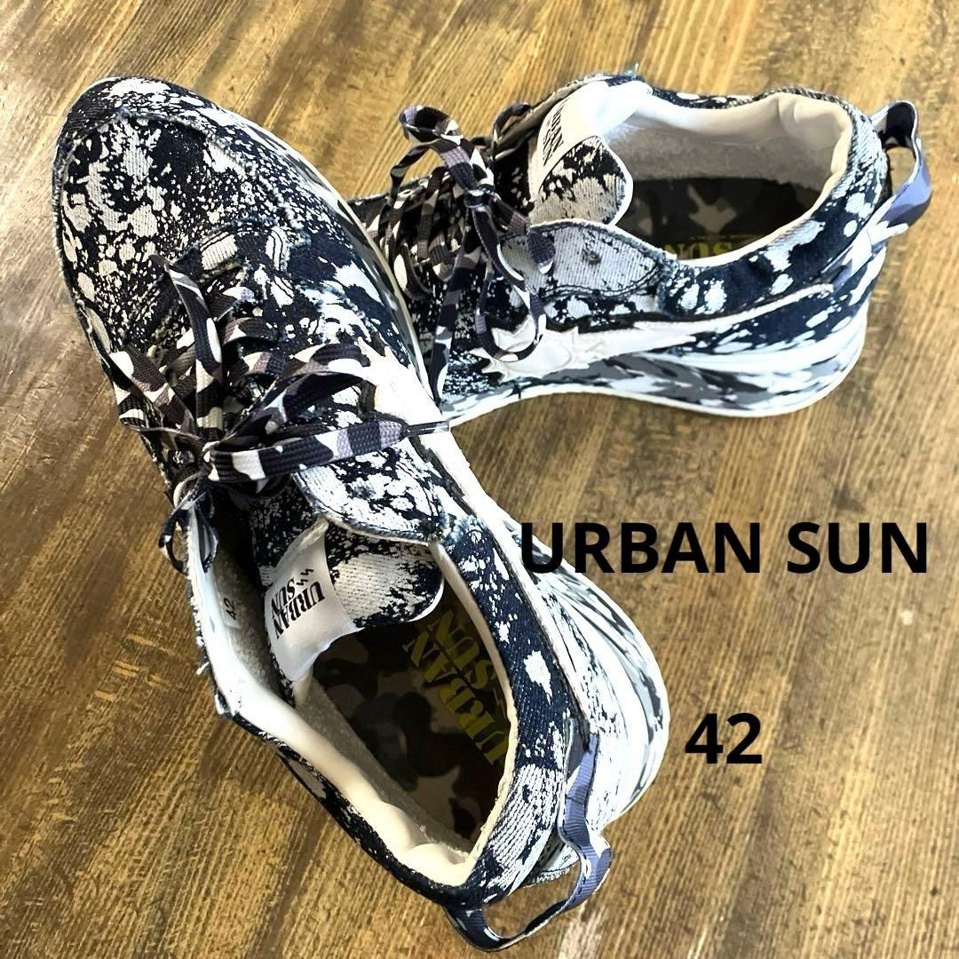 美品定価39,600円 イタリア製 URBAN SUN 迷彩スニーカー42