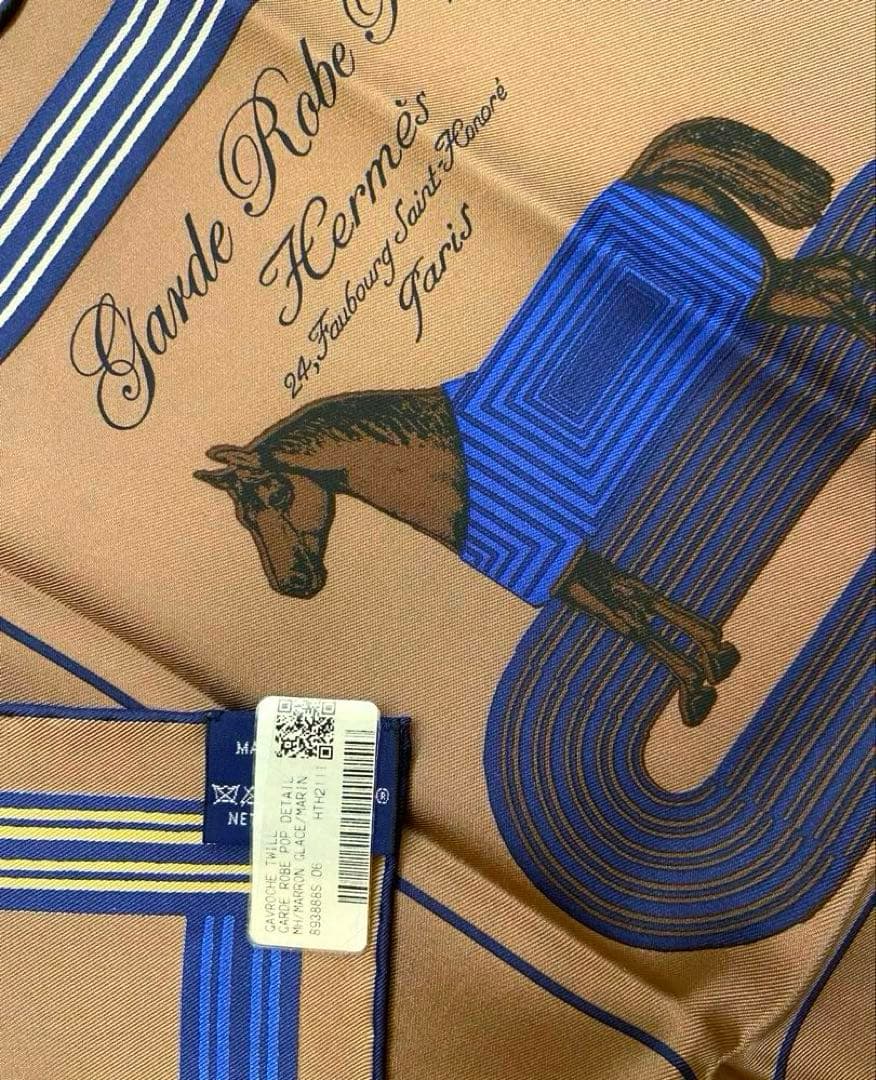 希少 新品未使用 エルメス シルクスカーフ ガヴロッシュ ガルドローブポップ 馬