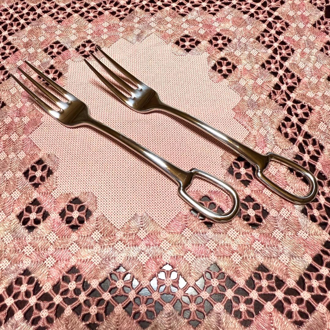 【未使用品】HERMES アトラージュ ディナーフォーク シルバー ２本セット