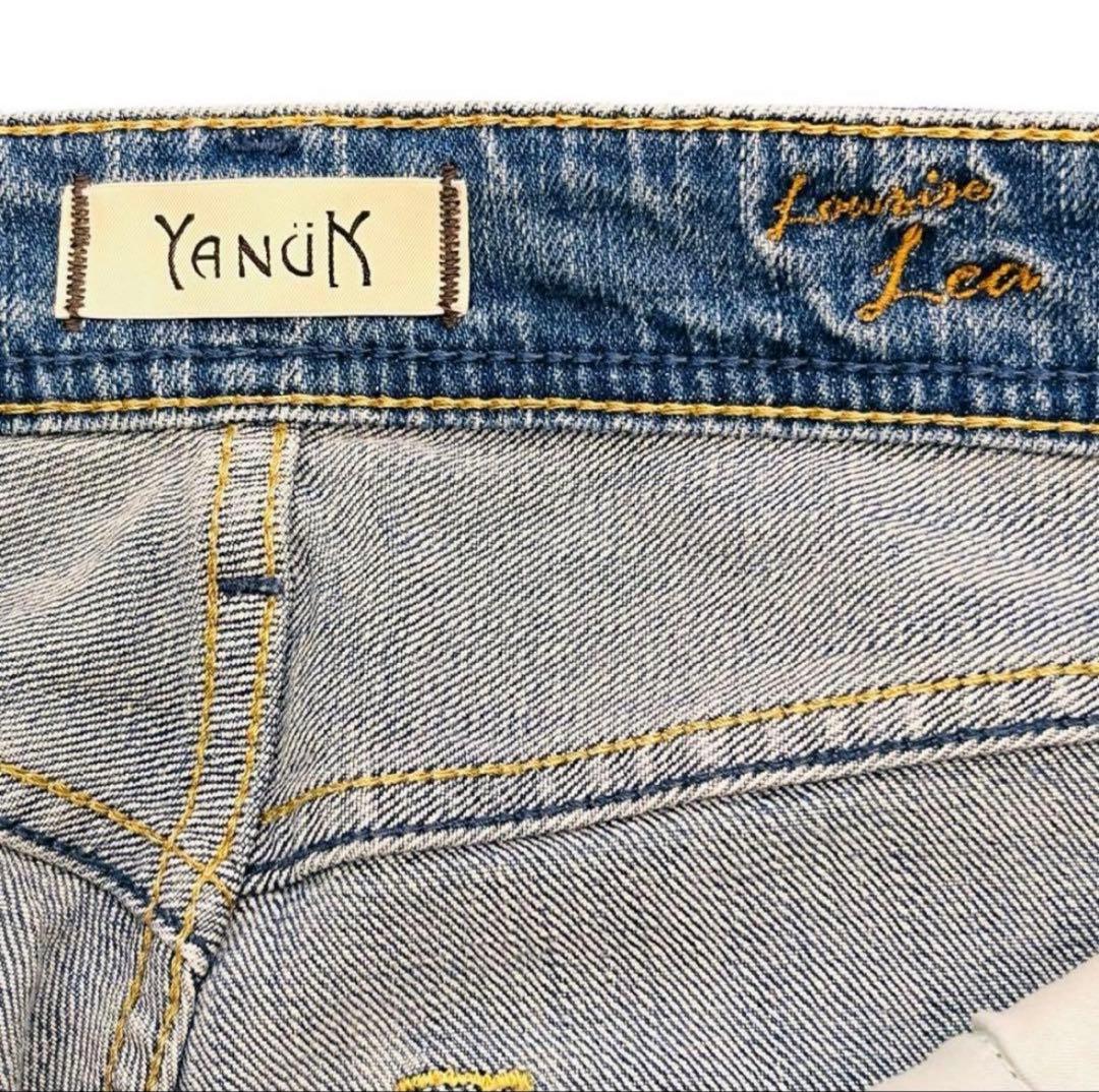 美品 YANUK ヤヌーク LEA ローライズ カットオフ サイズ23