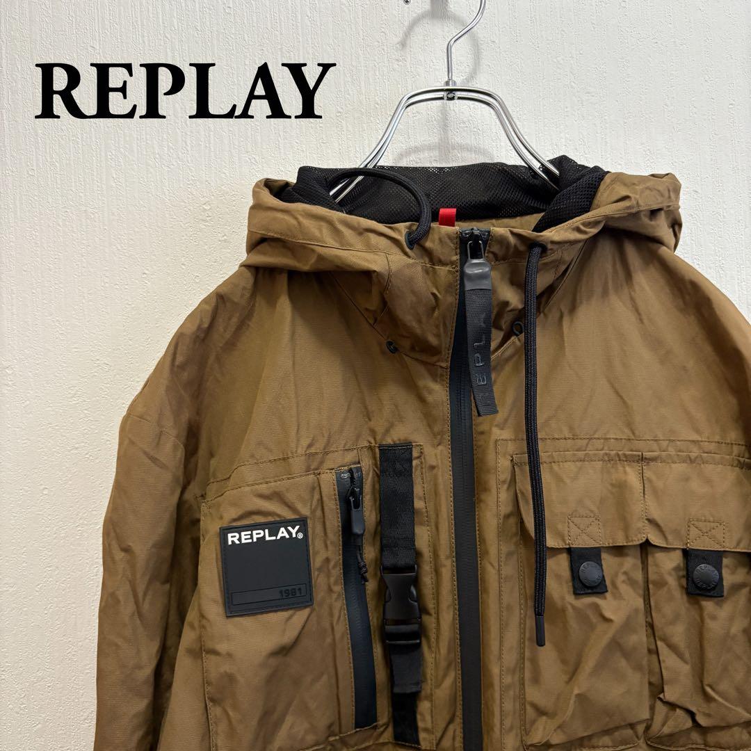 REPLAY ブラウン マウンテンパーカー
