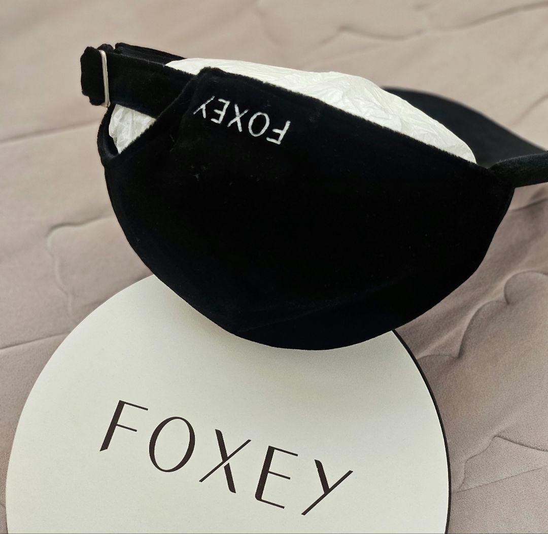 FOXEY❤️人気ベロアキャップ ベルベットブラック 未使用