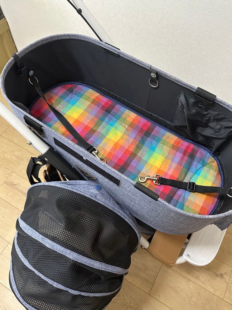 AIRBUGGY ペットカート メランジデニム　オフロードタイヤ　ラージサイズ