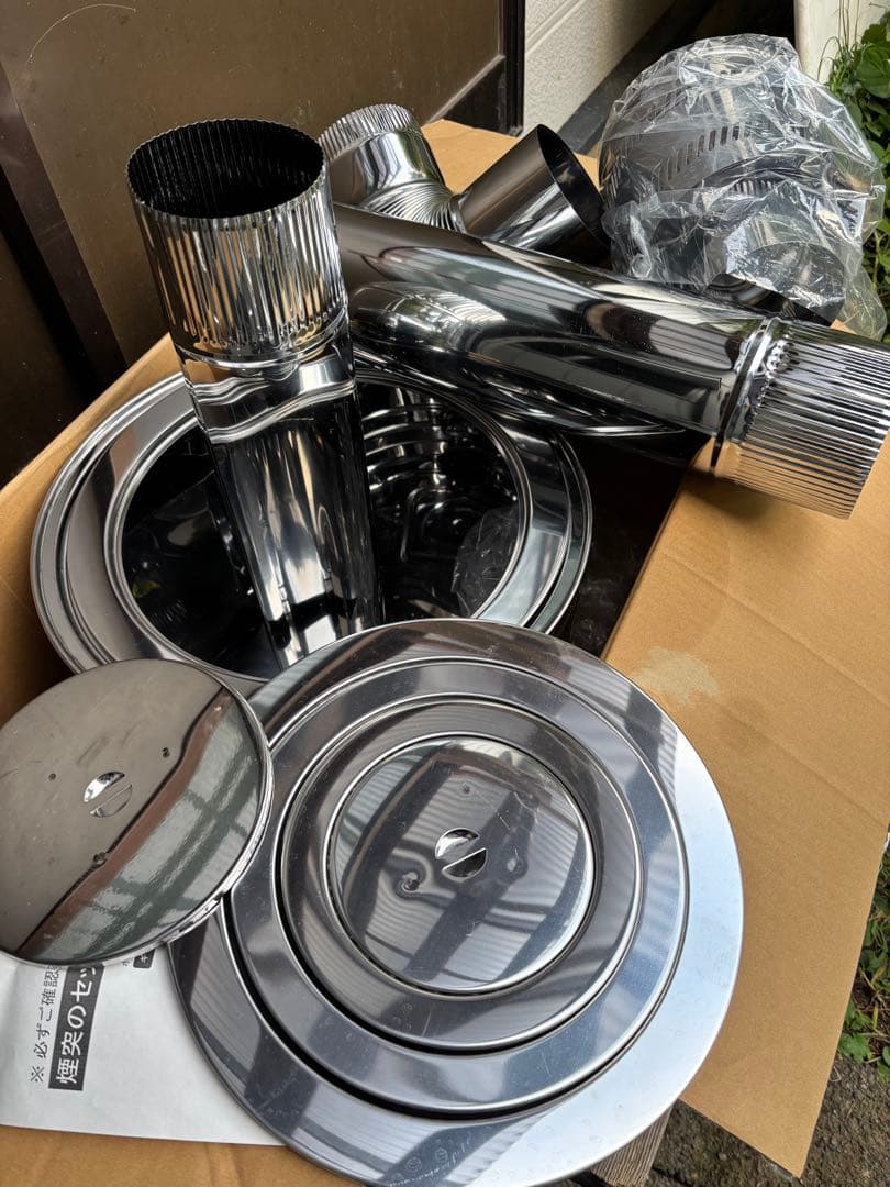 ステンレス製 時計型薪ストーブセット ASS-60新品未使用　日本製