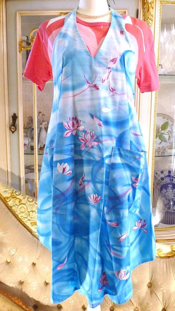 希少【JAA】ハワイ便ブルーカラーキャビンアテンダント社員専用エプロン（非売品）