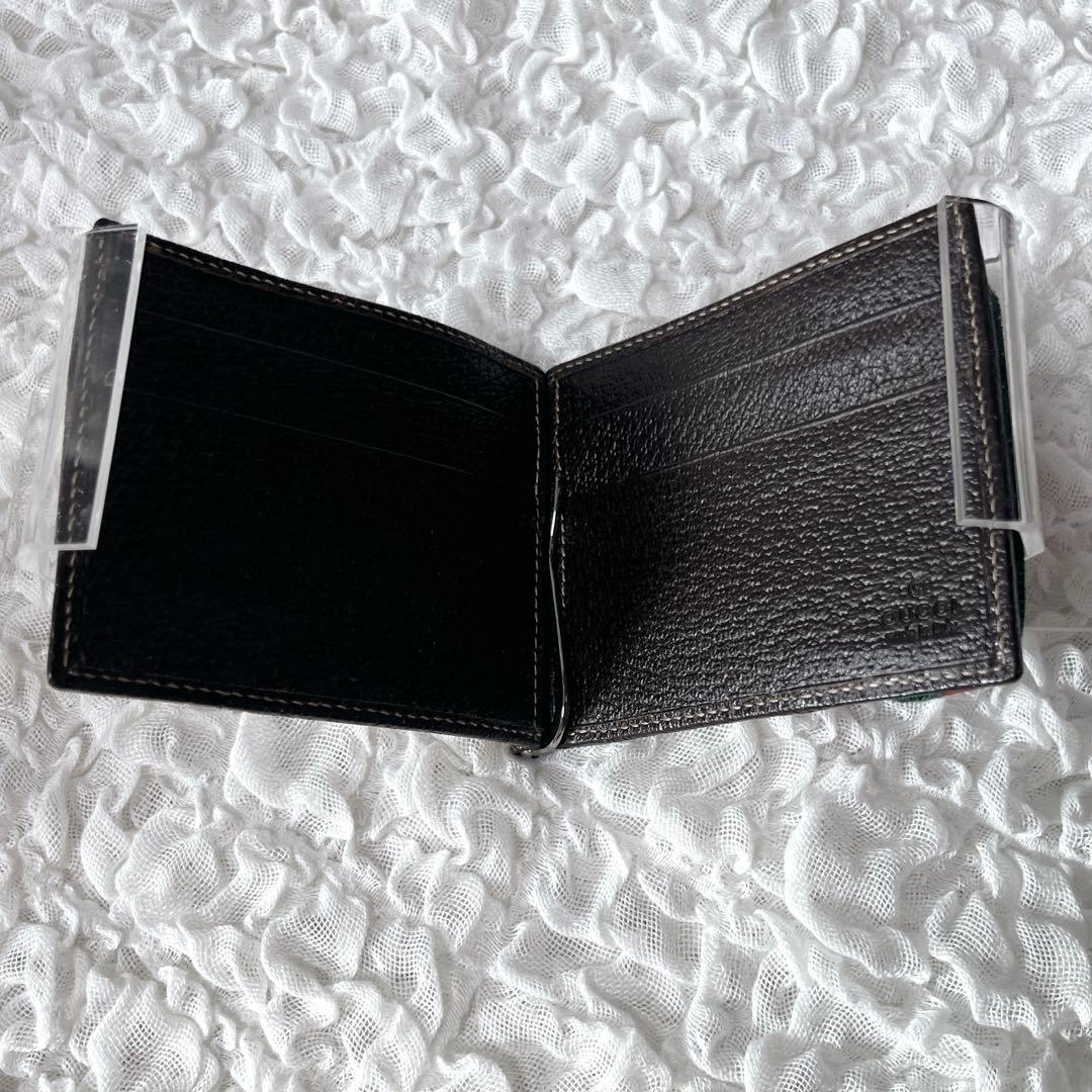 超希少✨美品　GUCCI GGキャンバス 二つ折り財布　マネークリップ　グッチ