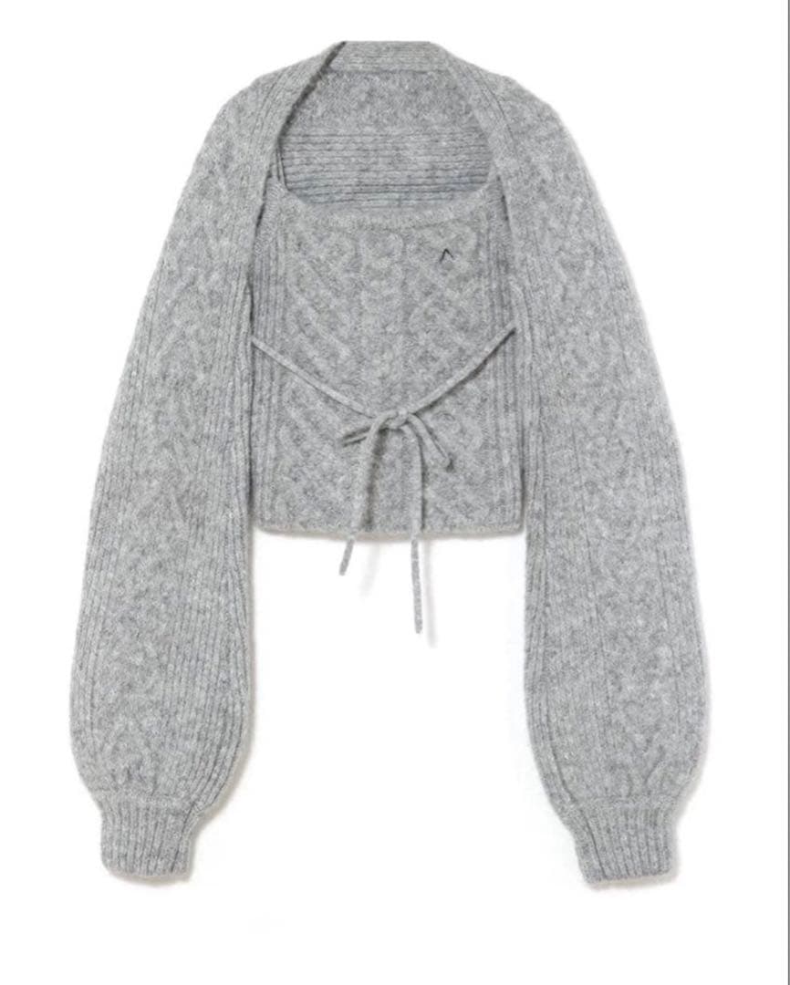 andmary ♡ Heart cable knit set アンドマリー