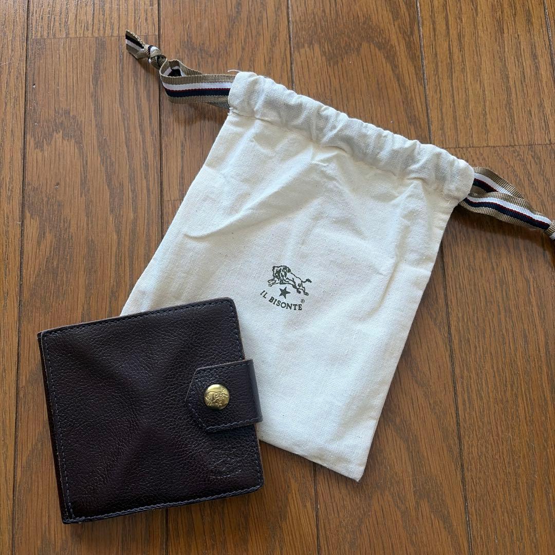 IL BISONTE 二つ折り財布 ダークブラウン