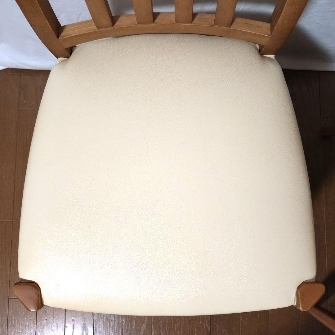 朝日木材加工　ダイニングチェア　2脚セット　座面カバー付き　送料無料