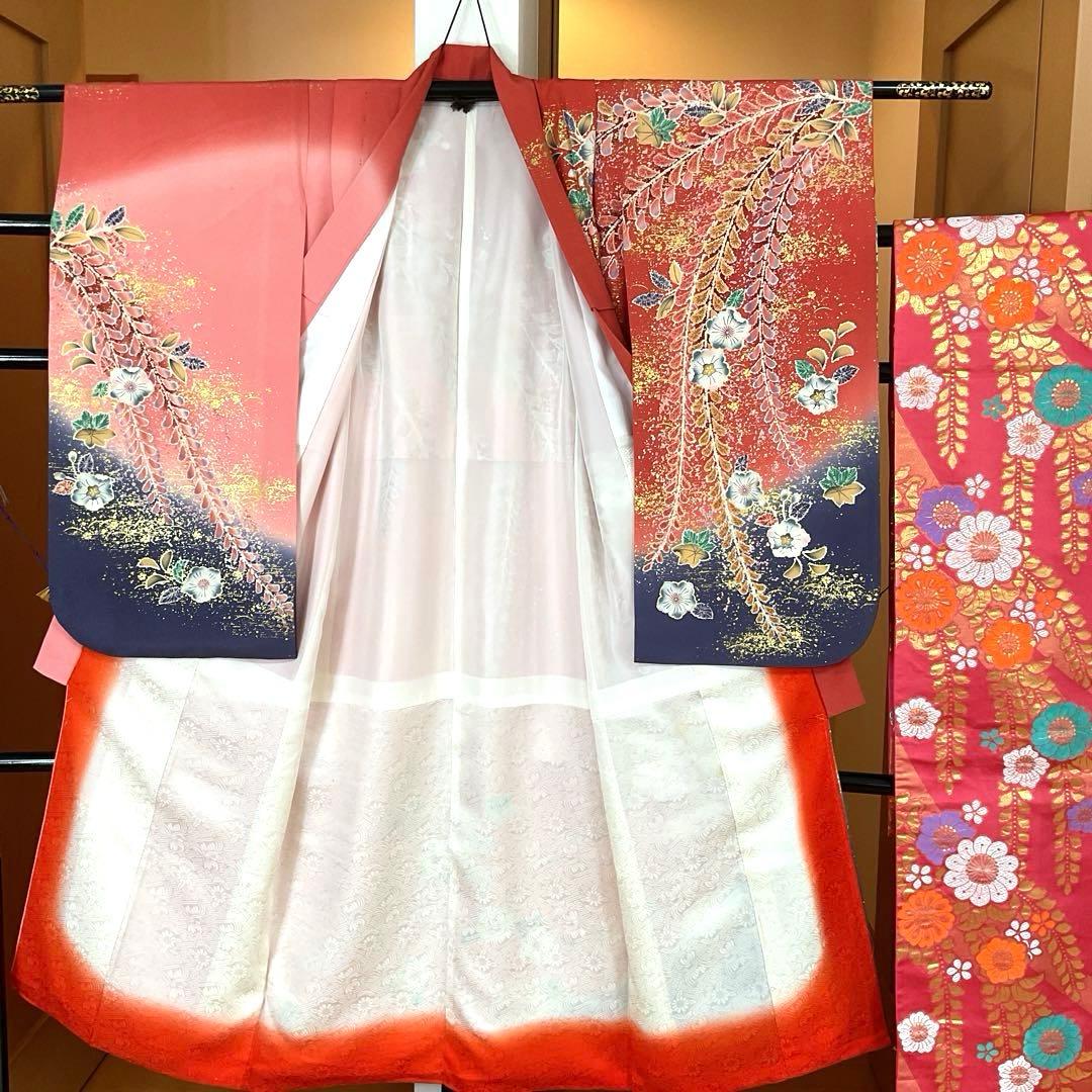 No.2 七五三　　7歳　　正絹着物セット　　　辻ヶ花