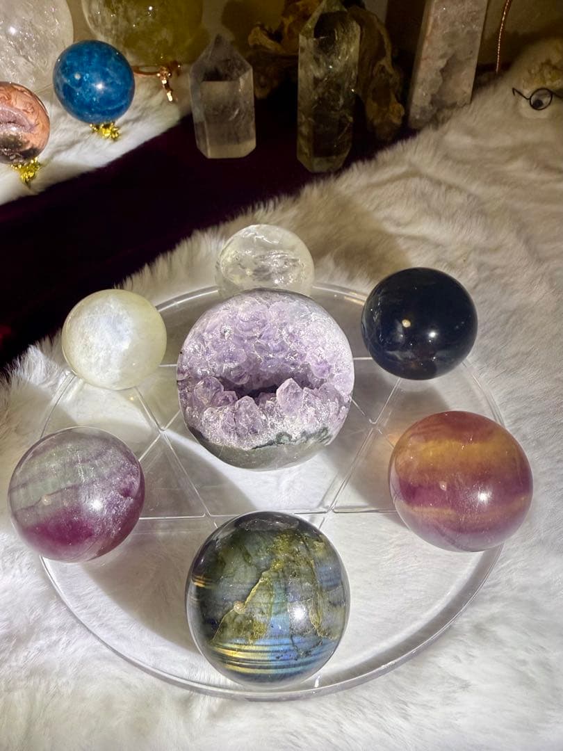 アメジスト笑口と6種天然石の調和セットSelect by Amulet〜天然石〜