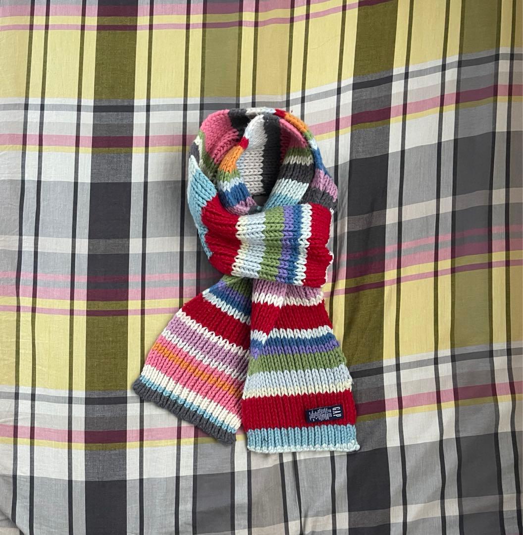 90s OLD GAP ボーダー　マフラー　シティーボーイ　y2k