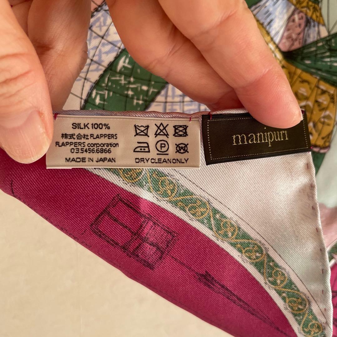 manipuri シルクスカーフ 気球デザイン