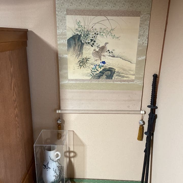 分部五鈴先生　秋草と鶉図　写真が全てです