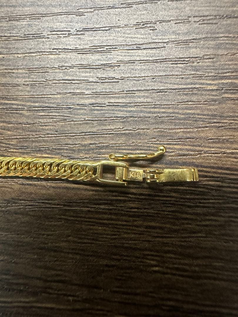 18金 ネックレス 50cm 13g 8面カットトリプル