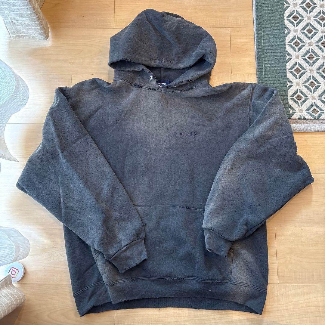 good pickles フード付きパーカー　フェードブラック