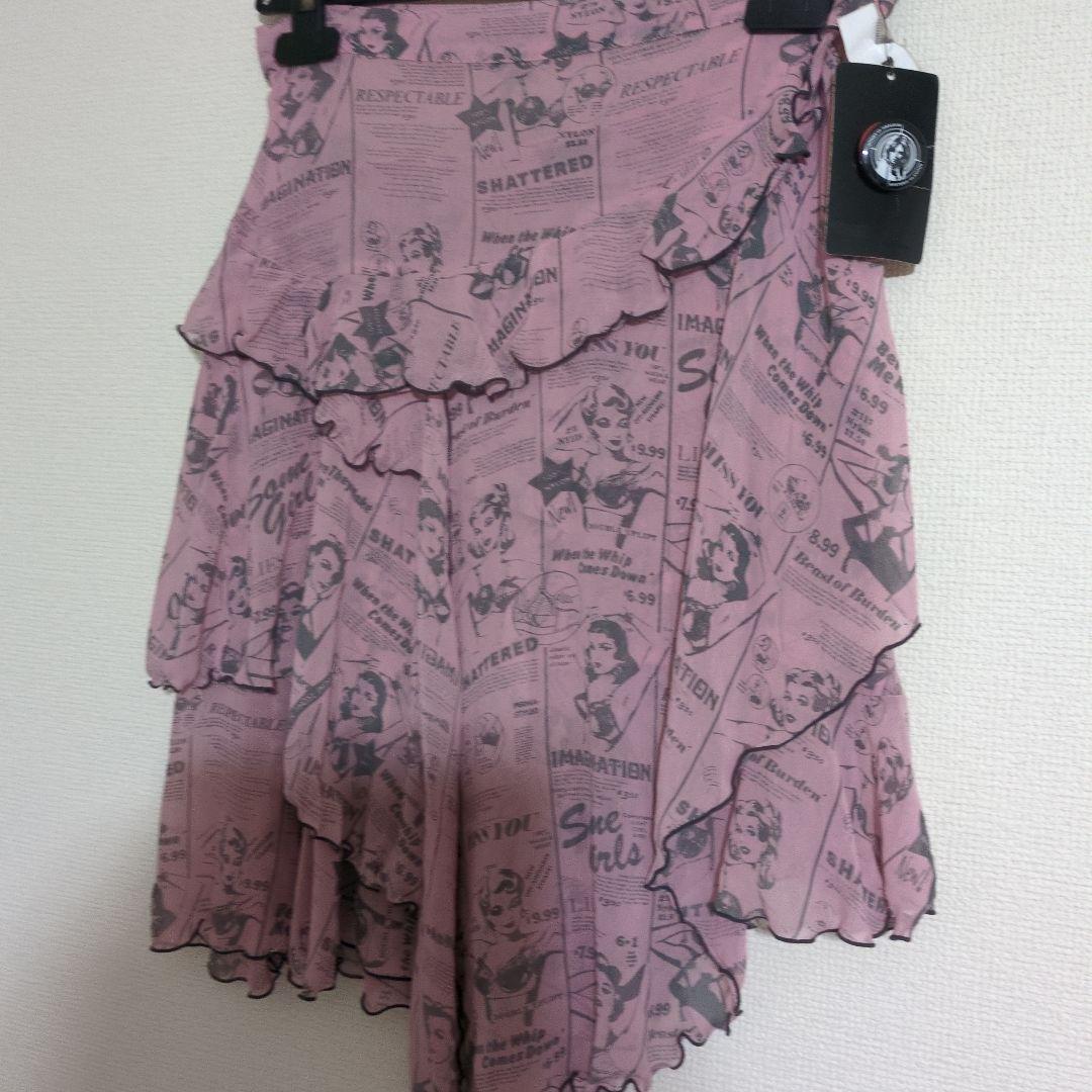 ヒステリックグラマー【RollingStones】ベビーピンク❤スカート タグ付