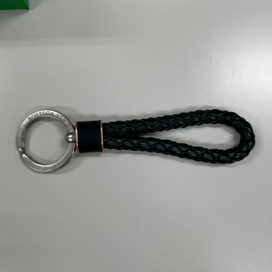 BOTTEGA VENETA ボッテガ ヴェネタ 編み込み レザー キーリング