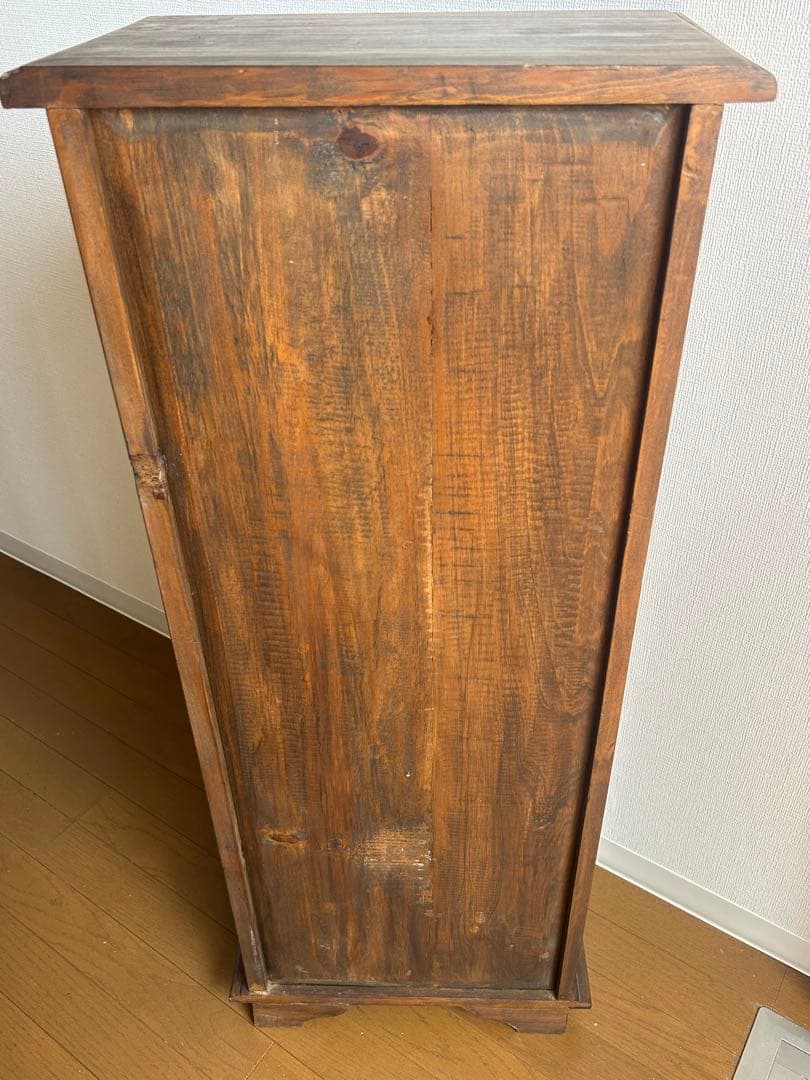 アンティーク木製小物収納 引き出し10個 ブラウン