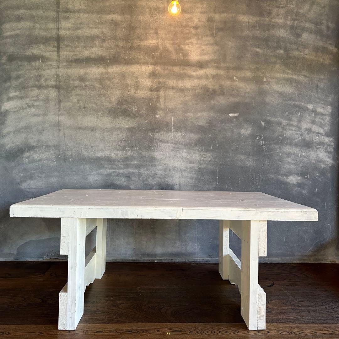 アンティーク　机　古道具　北欧　ヴィンテージ　白