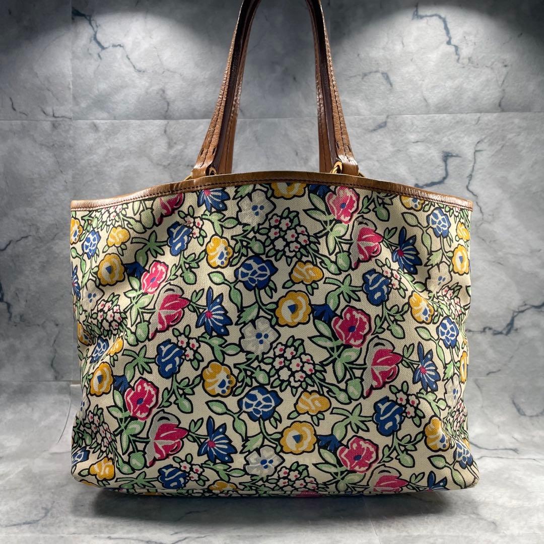 希少✨ MIUMIU トートバッグ 2000s 花柄 キャンバス