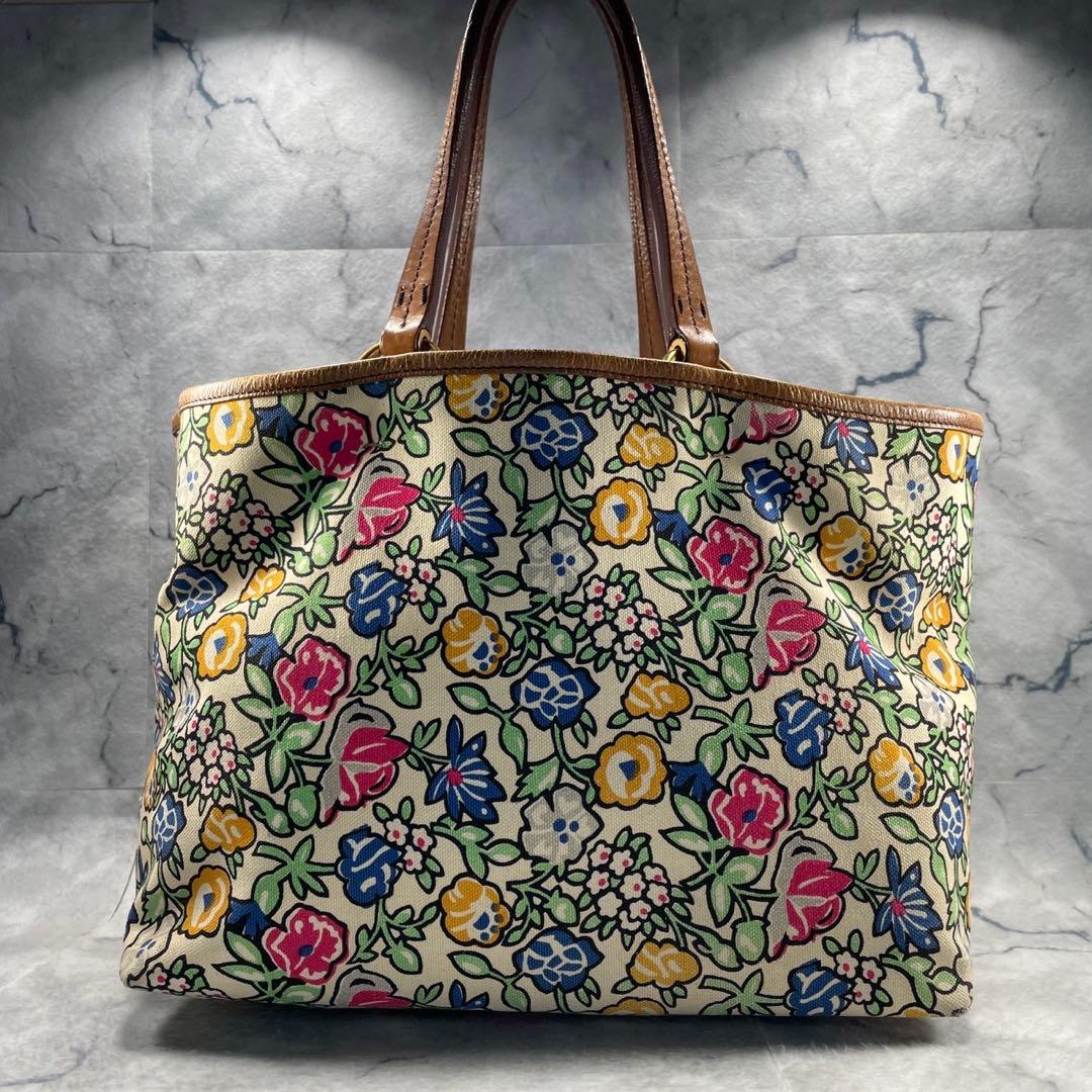 希少✨ MIUMIU トートバッグ 2000s 花柄 キャンバス