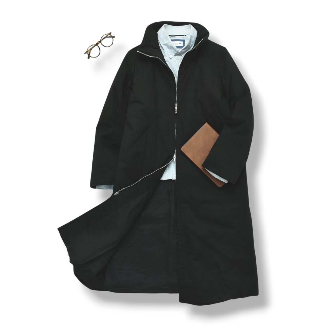 日本製 アニエスベー agnes b 中綿ジャケット コート 38 ブラック