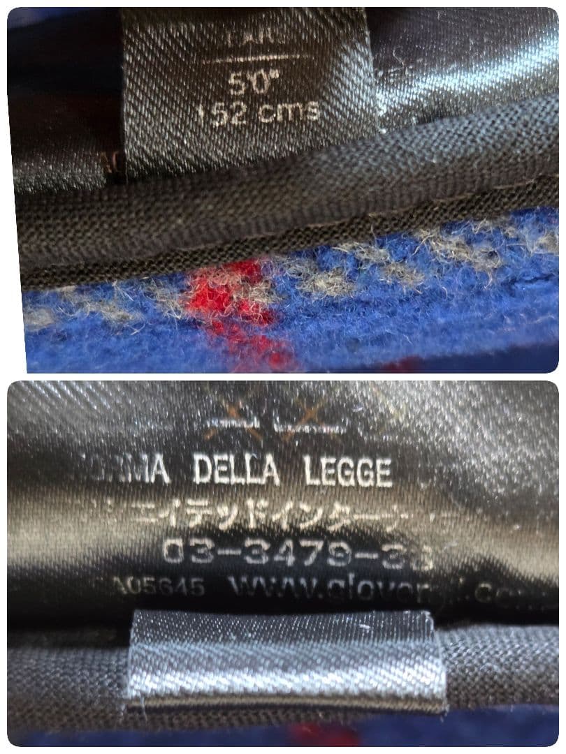 美品 グローバーオール ダッフルコート サイズ S相当 チェック ブルー