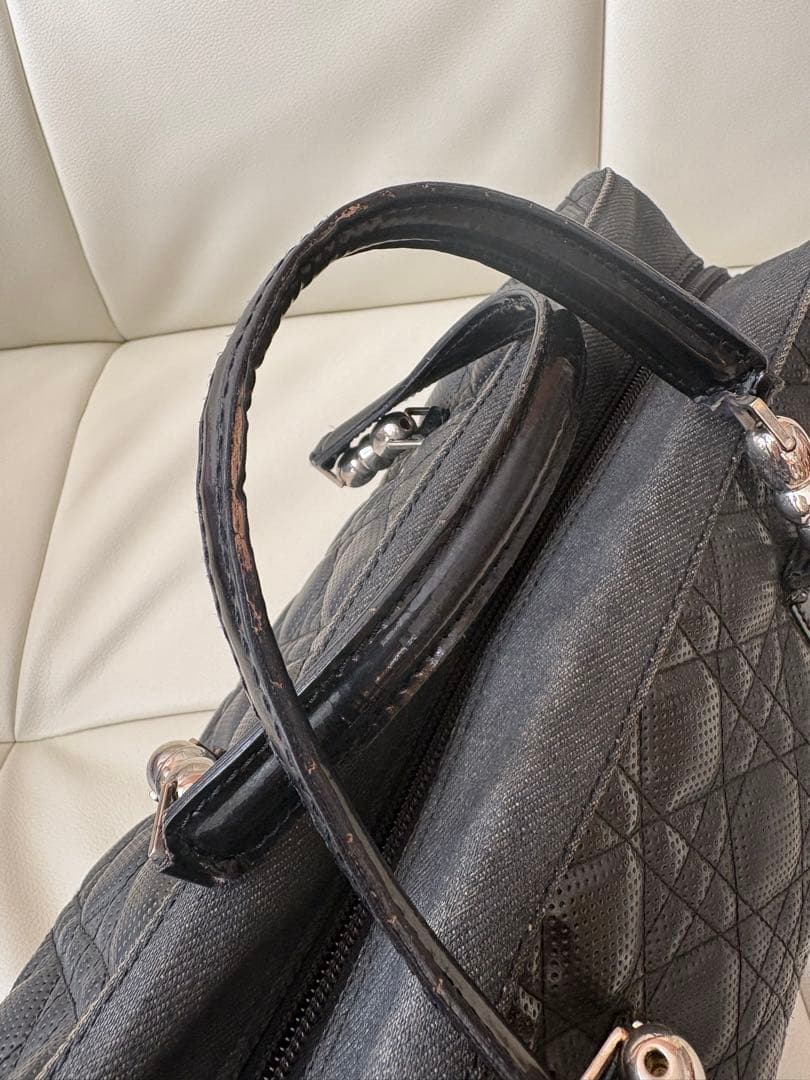 希少⁈難あり　クリスチャンディオール　ボストンバッグ　キルティング