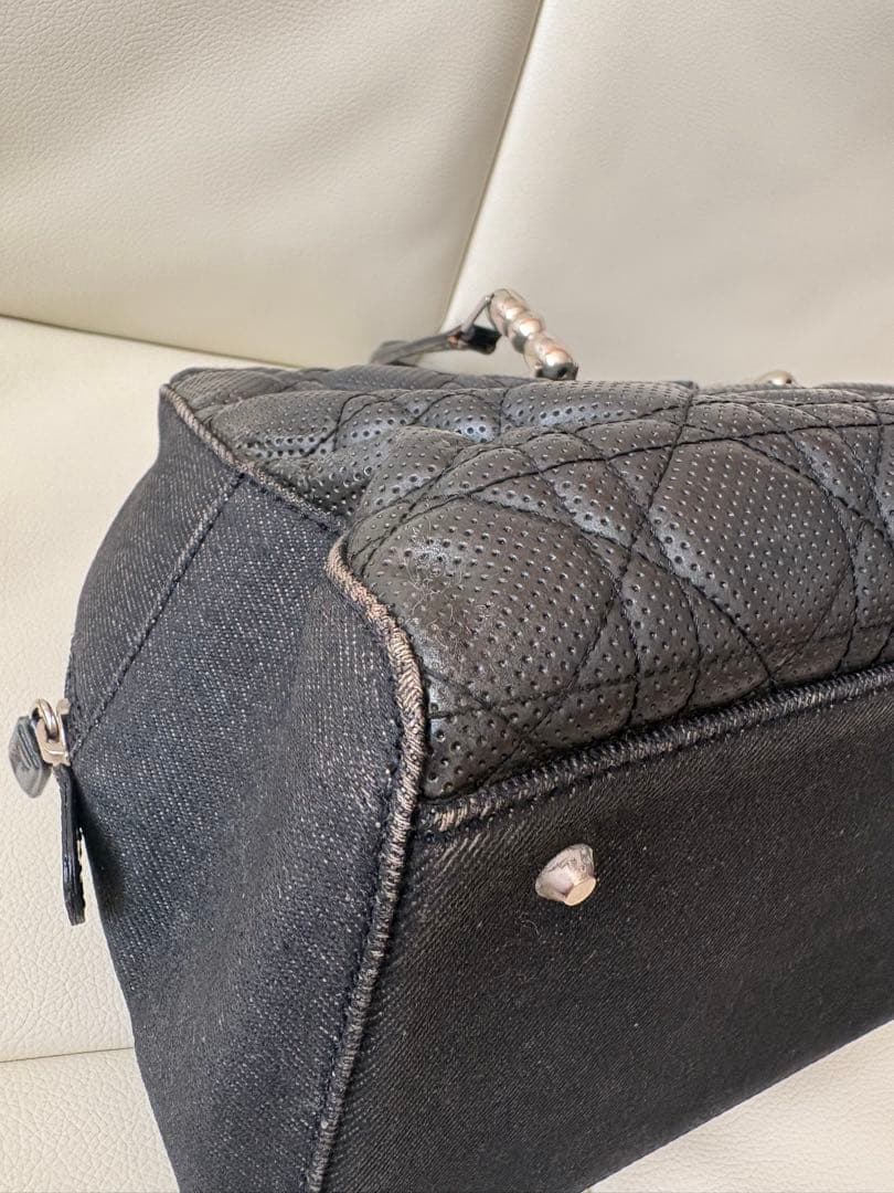 希少⁈難あり　クリスチャンディオール　ボストンバッグ　キルティング