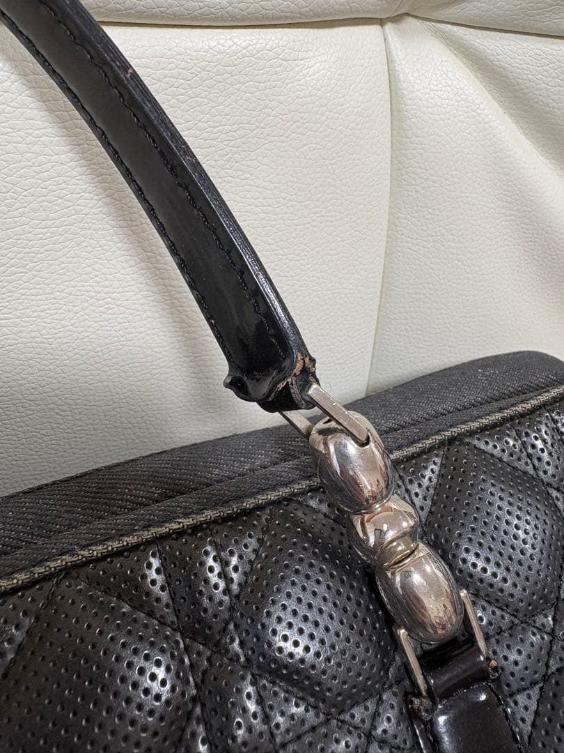 希少⁈難あり　クリスチャンディオール　ボストンバッグ　キルティング