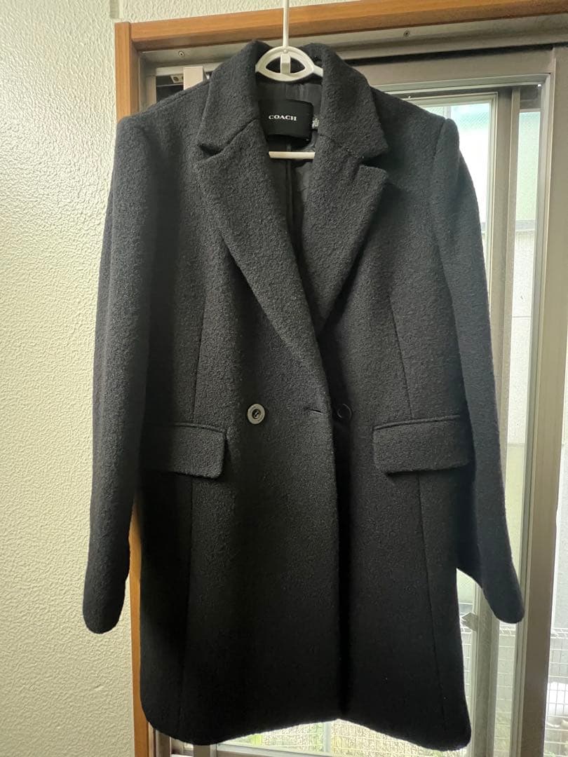 COACH 新品未使用品　黒 チェスターコート Mサイズ