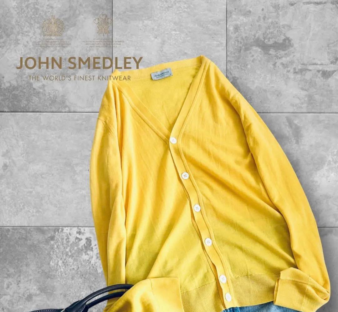 未使用❤️JOHN SMEDLEY カーディガン/イギリス製ピュアニューウールM