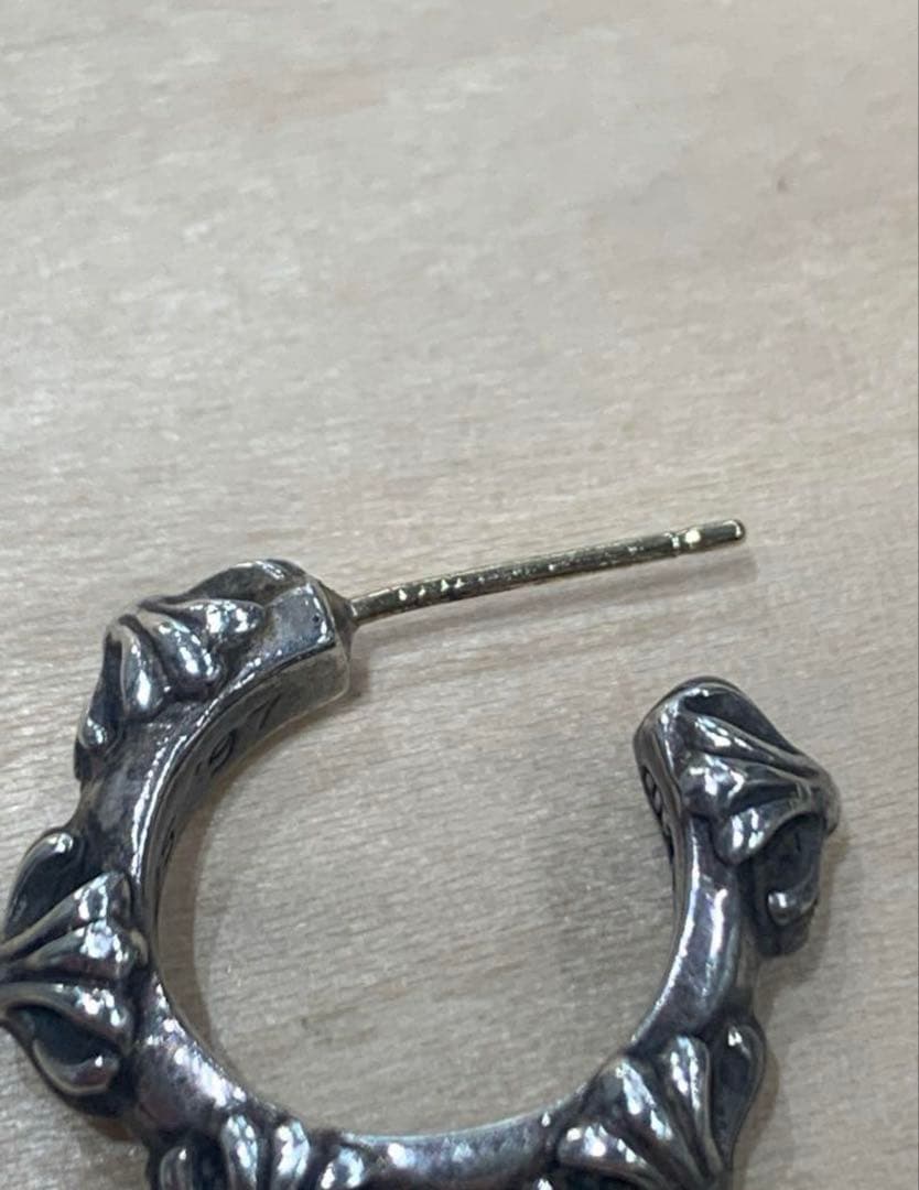 Chrome Hearts HOOP CROSS SML ピアス