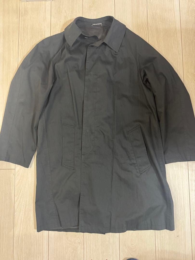 agnès b. ステンカラーコート ブラック